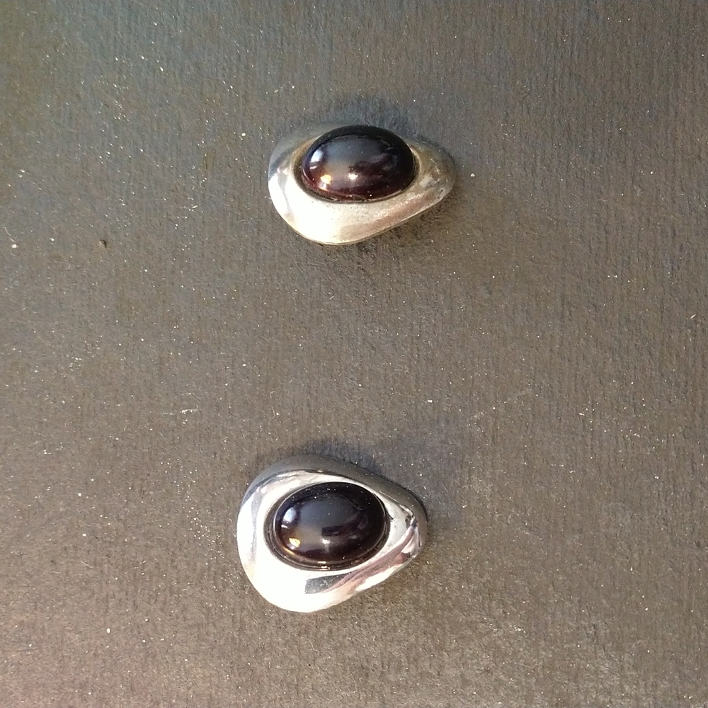 "Silver/Onyx" Earrings